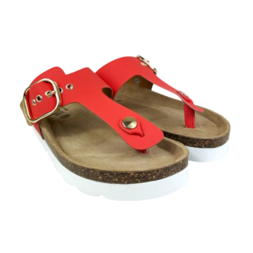 Alviero Martini 1A Classe Infradito Infradito con Fibbia LM 1201 9636 rosse