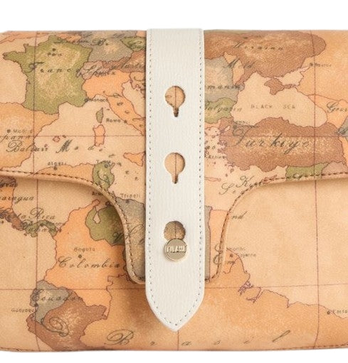 Alviero Martini 1A Classe Escape Geo Tracolla Con Patta L LE62 G616 Col 0905 Ivory