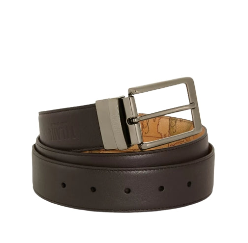 Alviero Martini 1A Classe Cintura Uomo Reversibile  cm 95 BV A485 5600 Marrone Scuro
