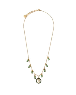 Alviero Martini1A Classe Collana con Zirconi con pendenti Oro LM PO83 3039 Col 0395 Dorato