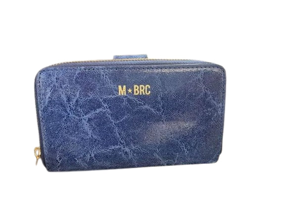 M Brc Portafoglio Donna Pelle Q615 Elef Blu