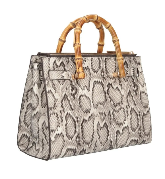 Borsa Liu Jo Manici Bamboo M Satchel MeleK AA5077 E00019 Col. 03R14 Pitone Roccia