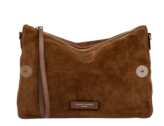 Gianni Chiarini  Borsa   BS 10225 NORA  POUCH  in camoscio Cognac