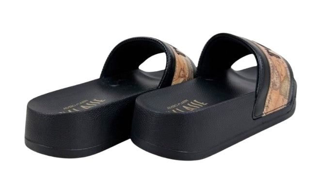 Alviero Martini 1A Classe Ciabatta  N 2504 0513 Col. X550 Black/GeoBeige