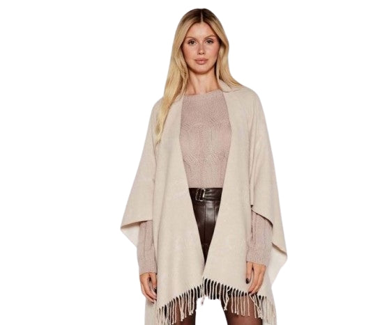 Liu Jo Poncho Maglia 2F5034 T0300 Col. 30003 Oat milk