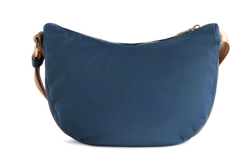 Alviero Martini 1a Classe Breeze Nylon Borsa A Tracolla Mezzaluna Grande LB84 9762 Col 00136 Pacific Blue