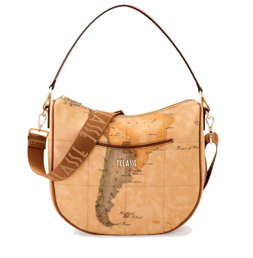 Alviero Martini 1a Classe Tracolla Mezzaluna Geo Classic CD068 6000 Col 0010 Natural