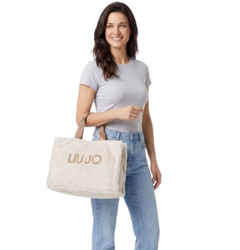 Liu Jo Borsa Teddy L Tote Fake Fur 2F6037 E0218 Col. 00192 Burro