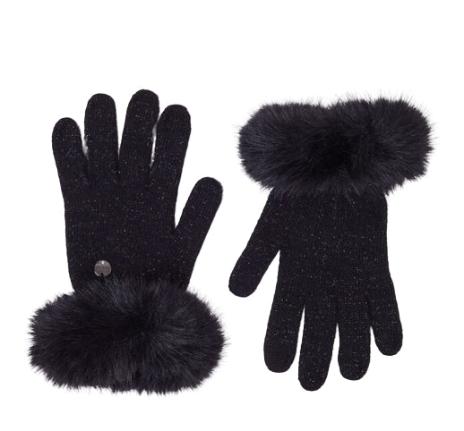 Liu Jo Guanti Maglia Con Polsini In Pelliccia Sintetica 2F3068 M0300 Nero