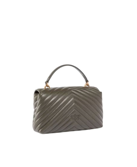 Pinko Borsa  a mano Love Puff  Mini  Chevron   In Pelle Black