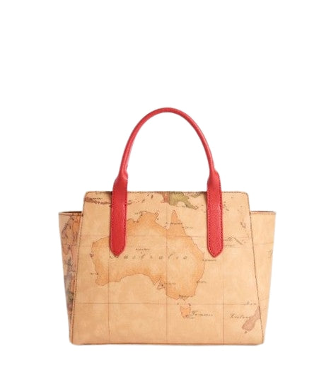 Alviero Martini 1A Classe Escape Geo Borsa A Mano Con Tracolla Staccabile L LE61 G616 Col. 0332 Rosso Papavero