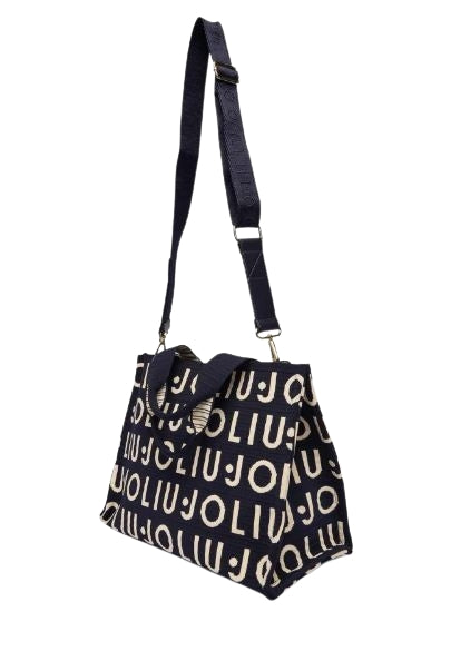 Borsa  Liu Jo  L  Tote  knitted  Logo 2A6026 M0300 Col. 94111 Blue sky