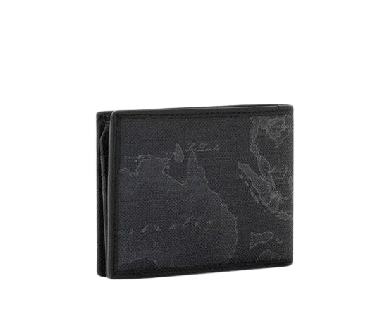 Alviero Martini 1A Classe Portafoglio Uomo Con Ribaltina Geo Classic BVW157 6426 Col. 0001 Black