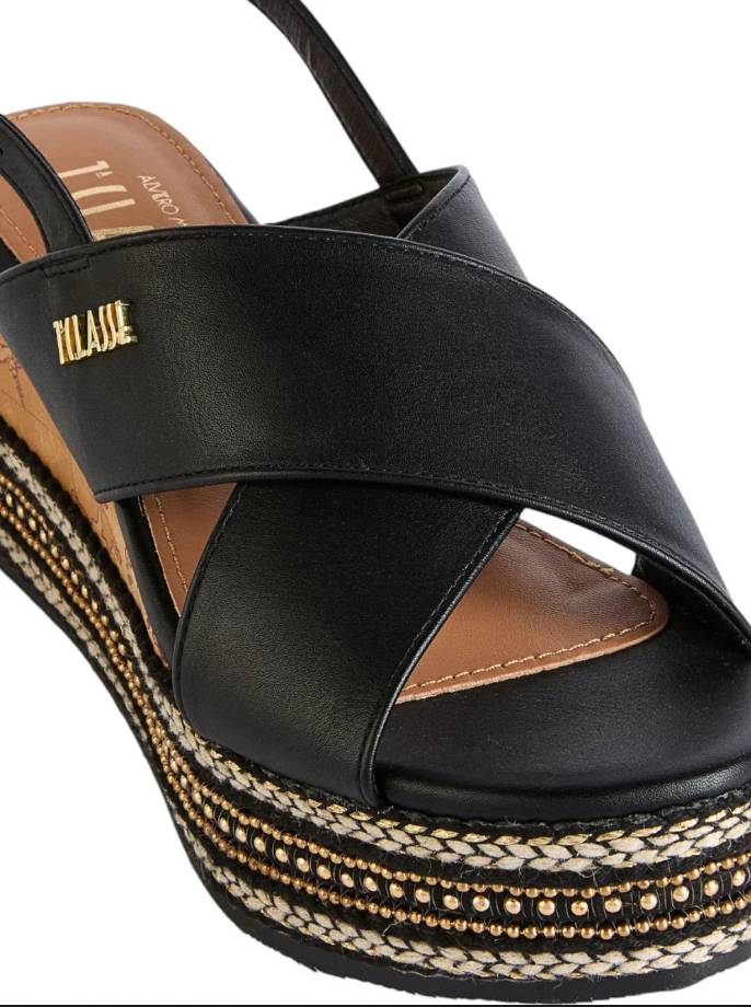 Alviero Martini 1A Classe Sandali Con Zeppa Z 1118  662A Nero