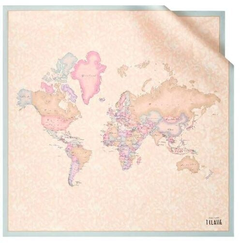Alviero Martini 1A Classe Foulard Geo  In Seta 90x90  K F090 Aloe Col. 0189 Artic Ice