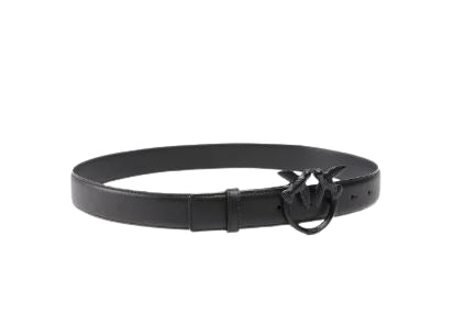 Pinko Cintura Love Berry in pelle 3 cm Con Fibbia Nera Black TG. xS