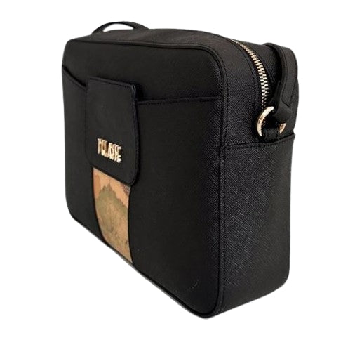 Alviero Martini 1A Classe Sand Safari Geo Tracollina Reporter LC31 9407 Col. 0001 Black
