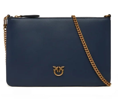 Pinko Flat Classic Blu Indaco Pelle