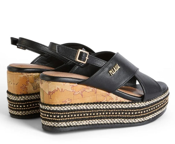 Alviero Martini 1A Classe Sandali Con Zeppa Z 1118  662A Nero
