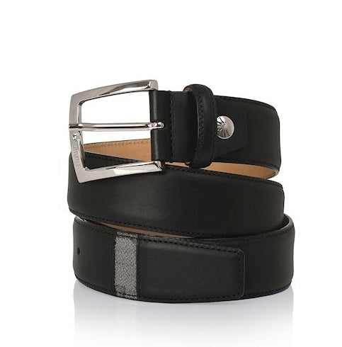 Alviero Martini 1A Classe Cintura Uomo tg.110 BVA433 5400 Nero Asfalto Inserto Geo Grey