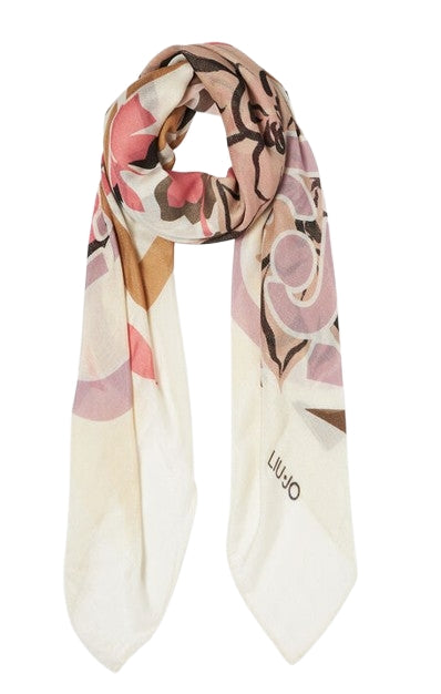Liu Jo Foulard Flower Logato  2A5033 T0300 Col. 01041 Cream