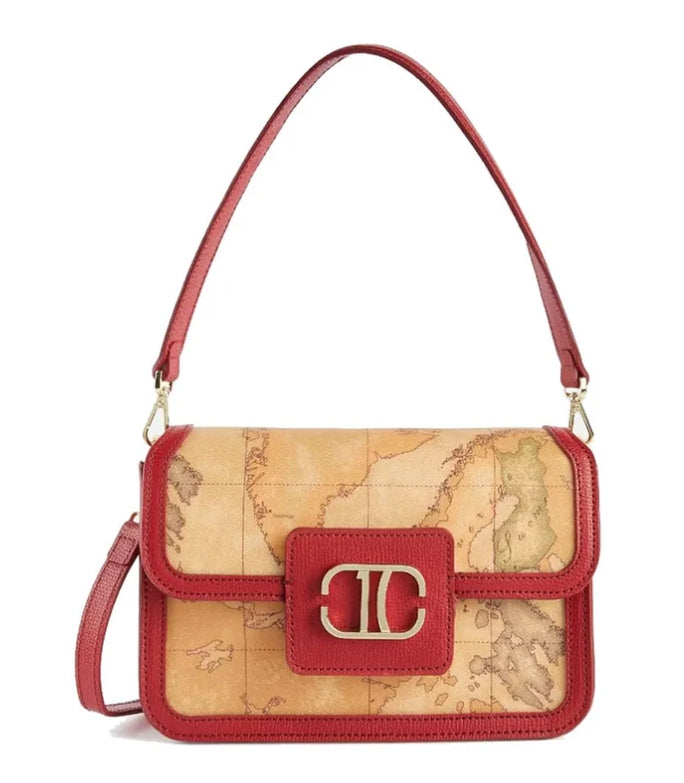 Alviero Martini 1A Classe Tracollina Con Patta Frame Bag LB10 M600 Col 0289 Rosso