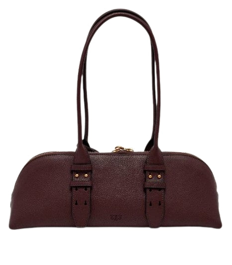 Pinko  Borsa  Bowling Bag horizontal bottolato marrone