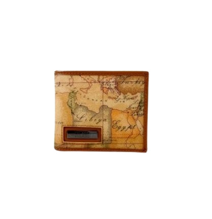 Alviero Martini 1A Classe Portafoglio Uomo Con Portamonete Geo Classic BVW158 6000 Col. 0010 Natural