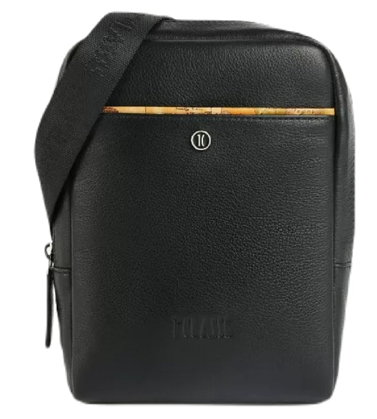 Alviero Martini Tracolla Uomo Pelle Nero Inserto Geo Classic BV G556 5610 Nero