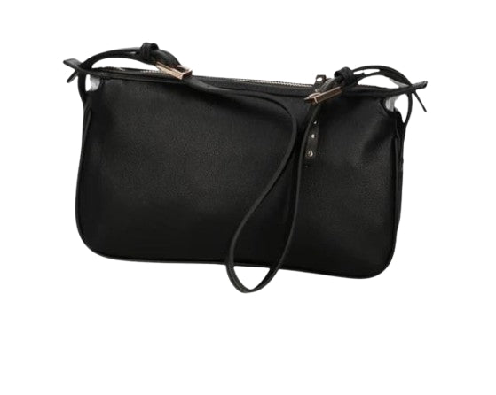 Borsa in ecopelle avocado con chiusura con zip. AA6046 E1120  MIS. 27  X 16 X 9 CM.