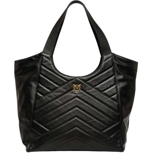 Pinko  Tote Bag Puzzle Pelle Black