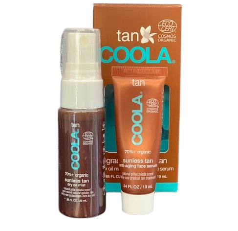 Coola Gradual Sunless Tan Kit Invito Alla Prova Dry Oil Mist 25 ML + Anti-Aging Face Serum 10 ML