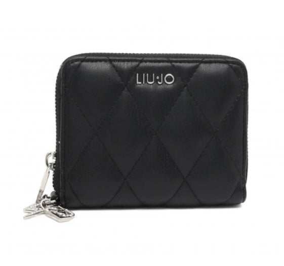 Liu Jo Portafoglio Trapuntato ECS M Zip Around Astilbe AF3363 E04266 Nero
