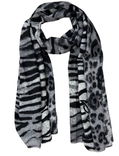 Liu Jo  Stola FUR MIX ANIMALIER 2F6067 T2745 Col. 22222 Nero