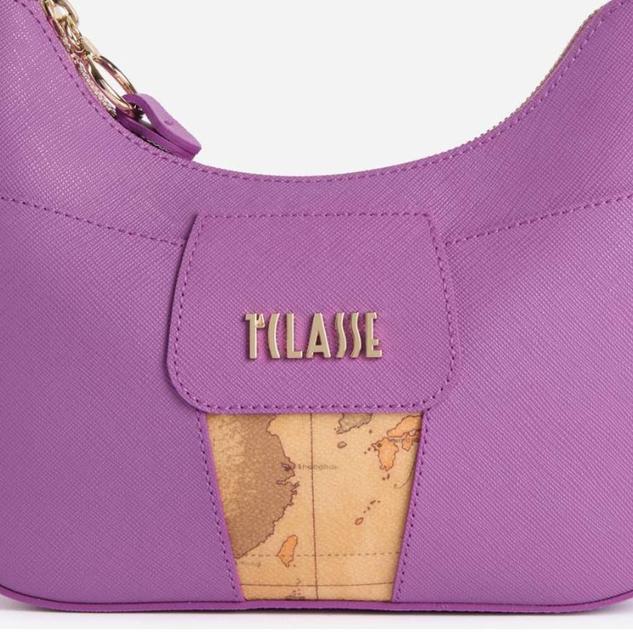 Alviero Martini 1A Classe  Bloom City Tracollina L LE50 9407 Col. 0261 Purple Bouganville