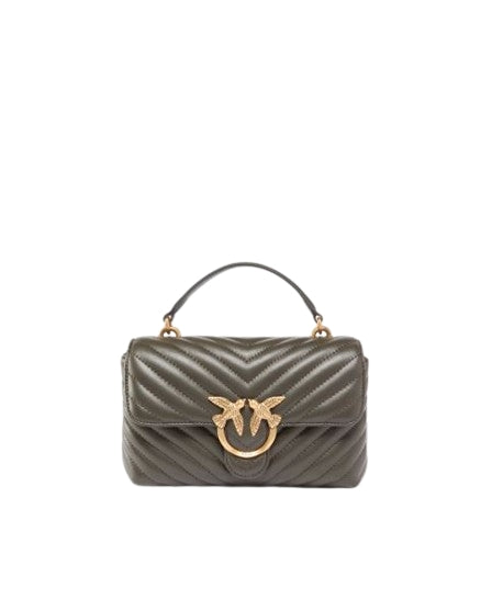 Pinko Borsa  a mano Love Puff  Mini  Chevron   In Pelle Black