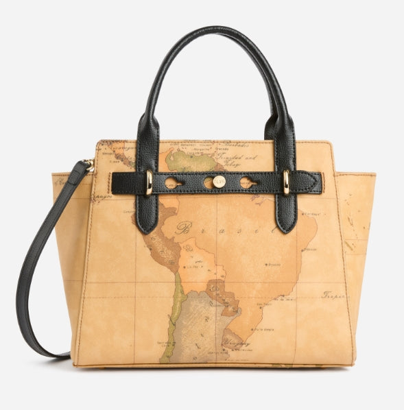 Alviero Martini 1A Classe Escape Geo Borsa A  Mano Con Tracolla Staccabile L LE61 G616 Col.  0001 Black