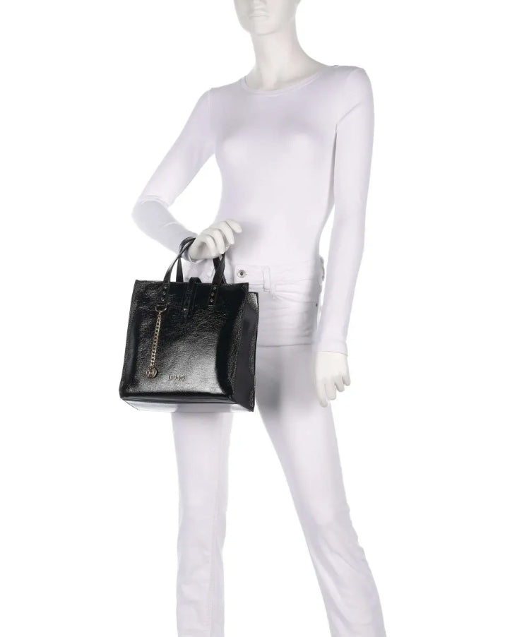 Liu Jo Borsa Shopping C/Tracolla ECS M Tote DOBA  AF5026 E0452 Col. 22222 Nero