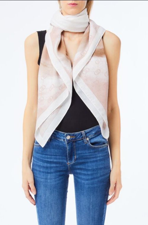 Liu Jo Ecs Foulard Four Leaves 2F5065 T0300 Col 41310 Cameo Rose