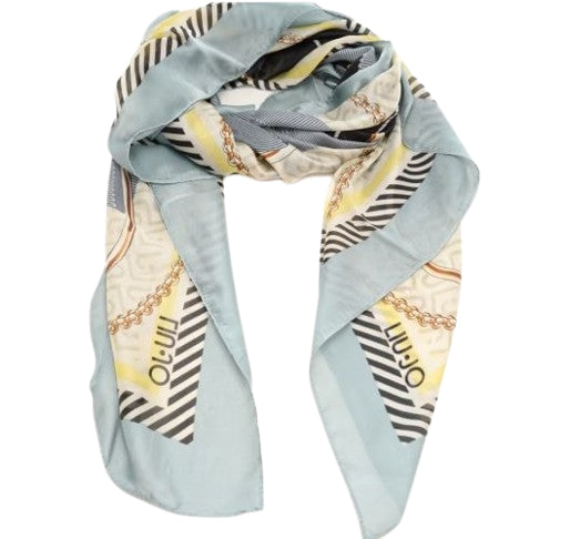 Liu Jo  Ecs  Foulard   nastr. Logo 2A6055 T2745 Col.09045 Dusty blue