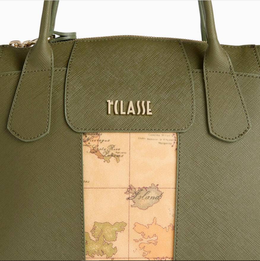 Alviero Martini 1A Classe Borsa A Mano C/Tracolla L LD25 9407 Col. 0609 Moss Green/Verde Muschio