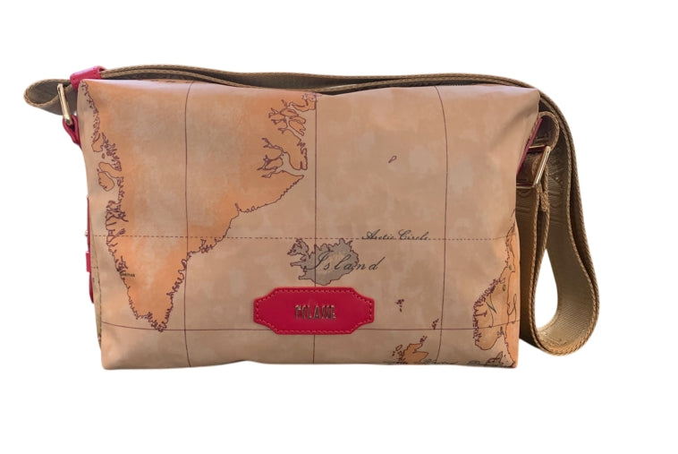 Alviero Martini 1A Classe Tracollina Soft Fusion Geo Classic  LC02 S578 Col 0324 Ibisco