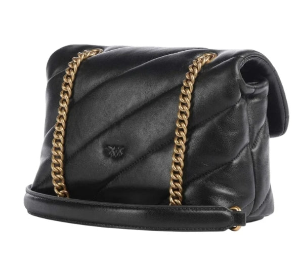 Pinko Borsa Puff Mini New Buckle Nappa PLTT 107058 Marrone Scuro