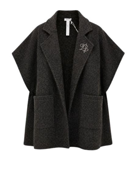 Liu Jo  PONCHO GILET LUNGO 2F6044 T2742 Col. l9621 Chevron nero