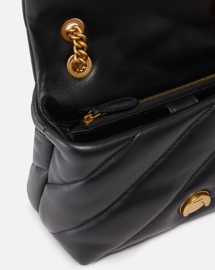 Pinko Borsa Love Puff Mini In Pelle Black