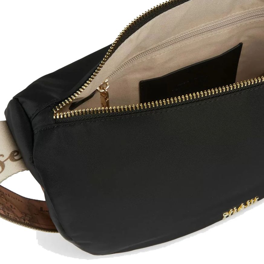 Alviero Martini 1a Care Nylon Metaverse Borsa A Tracolla Mezzaluna Grande L GZ66 9762 Col 0001 Nero