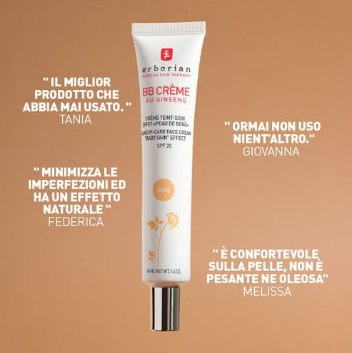 Erborian BB Nude Creme Crema Colorata Al Ginseng 40 ml spf 20