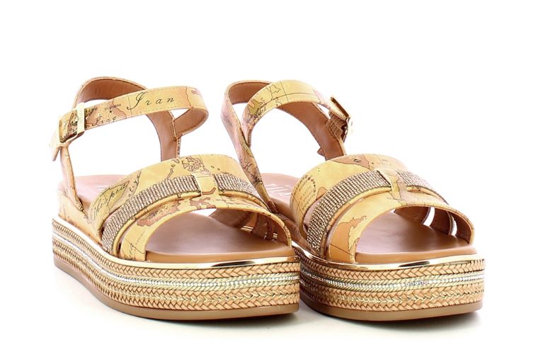 Alviero Martini Sandali Zeppa N2186 0371 Col W516  Geo Classic