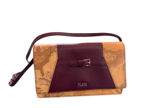 Alviero Martini 1A Classe Pochette Patta E Tracollla L PQ82 G654 Col. 0304 Burgundy