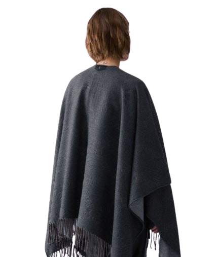Liu Jo  PONCHO EMBOSSED LOGO 2F6042 T2751 Col. 09012 Antrancite